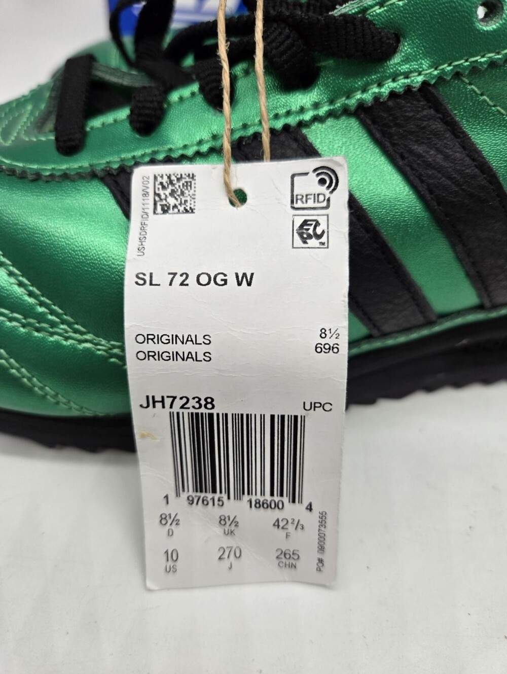 adidas Women's SL 72 LT OG JH7238 Semi Screaming Green Shoes Size 10 - Picture 8 of 8